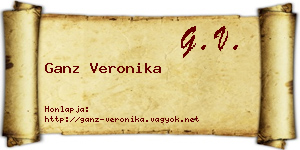 Ganz Veronika névjegykártya